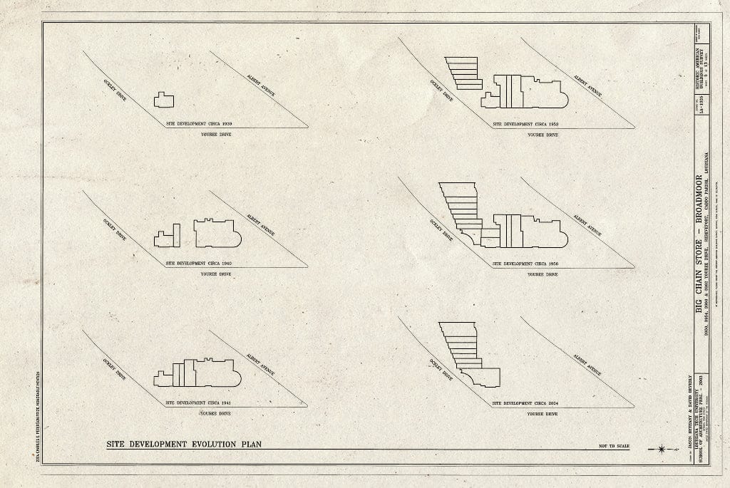 Blueprint HABS LA-1325 (Sheet 5 of 13) - Big Chain Store-Broadmoor, 3950, 3954, 3960 & 3962 Youree Drive, Shreveport, Caddo Parish, LA
