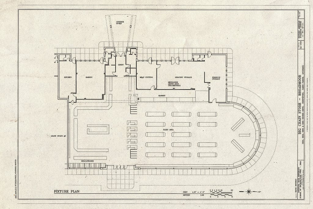 Blueprint HABS LA-1325 (Sheet 10 of 13) - Big Chain Store-Broadmoor, 3950, 3954, 3960 & 3962 Youree Drive, Shreveport, Caddo Parish, LA