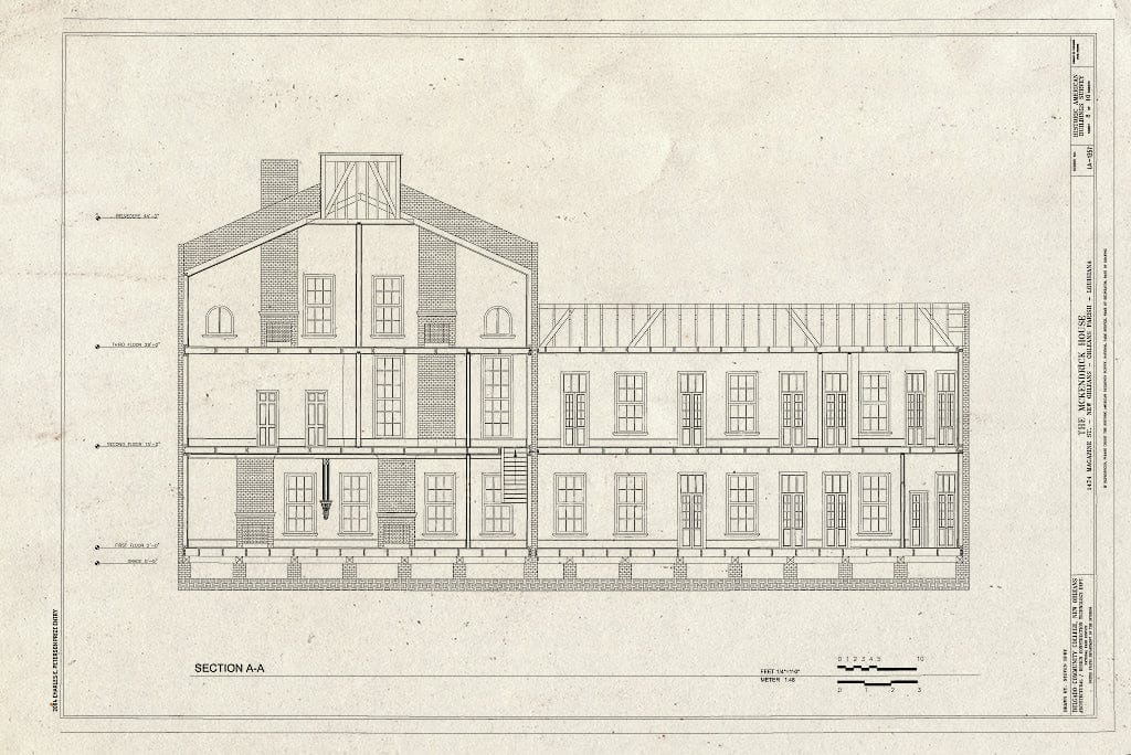 Blueprint HABS LA-1357 (Sheet 8 of 10) - McKendrick House, 1474 Magazine Street, New Orleans, Orleans Parish, LA