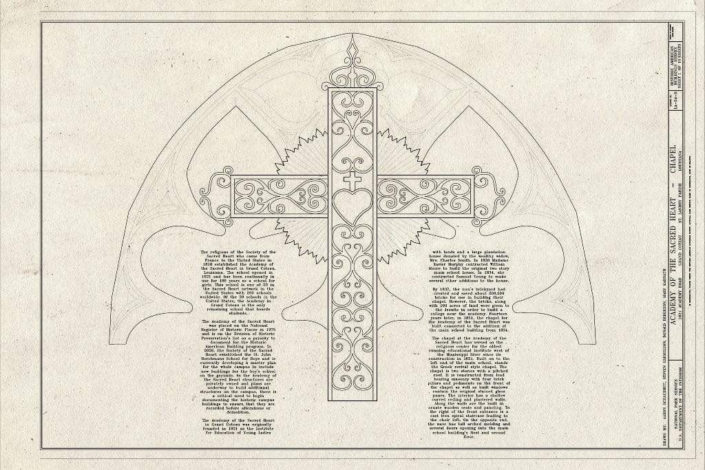 Blueprint Statement of Significance - Convent of The Sacred Heart, Chapel, 1821 Academy Road, Grand Coteau, St. Landry Parish, LA