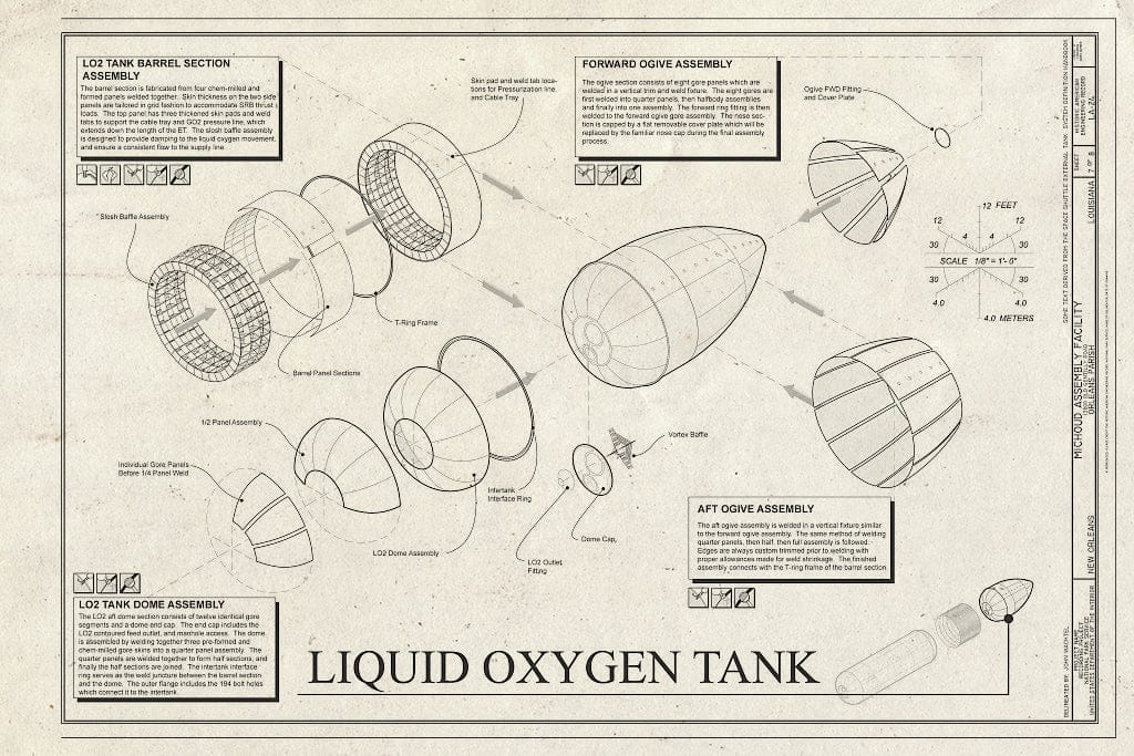 Blueprint Liquid Oxygen Tank - Michoud Assembly Facility, 13800 Old Gentilly Road, New Orleans, Orleans Parish, LA