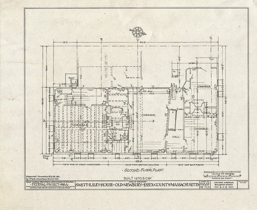Blueprint HABS Mass,5-Newb,4- (Sheet 2 of 6) - Swett-Ilsley House, 4-6 High Street, Newbury Old Town, Essex County, MA