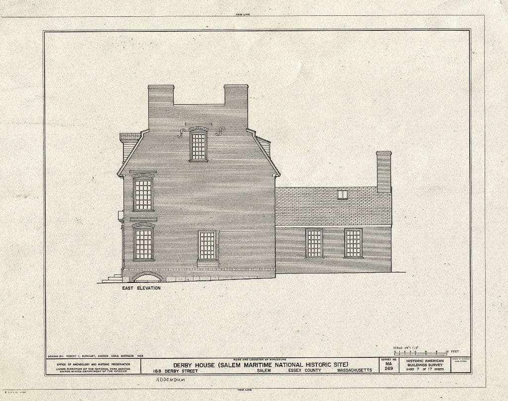 Blueprint HABS Mass,5-SAL,30- (Sheet 7 of 17) - Derby House, 168 Derby Street, Salem, Essex County, MA