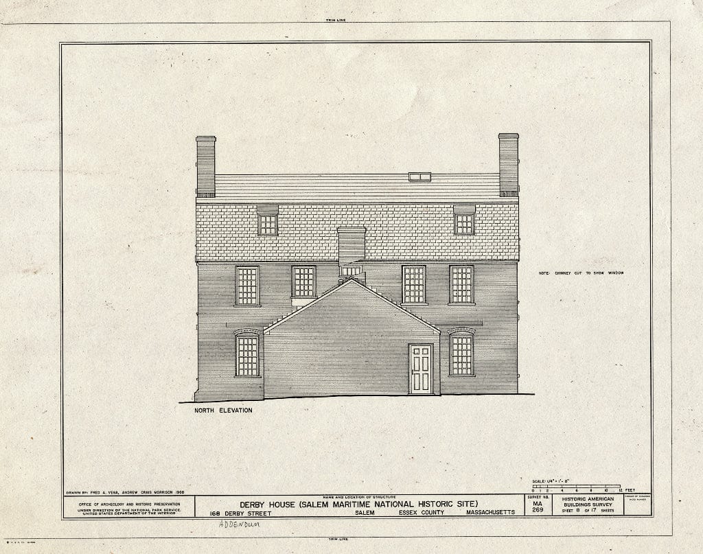 Blueprint HABS Mass,5-SAL,30- (Sheet 8 of 17) - Derby House, 168 Derby Street, Salem, Essex County, MA