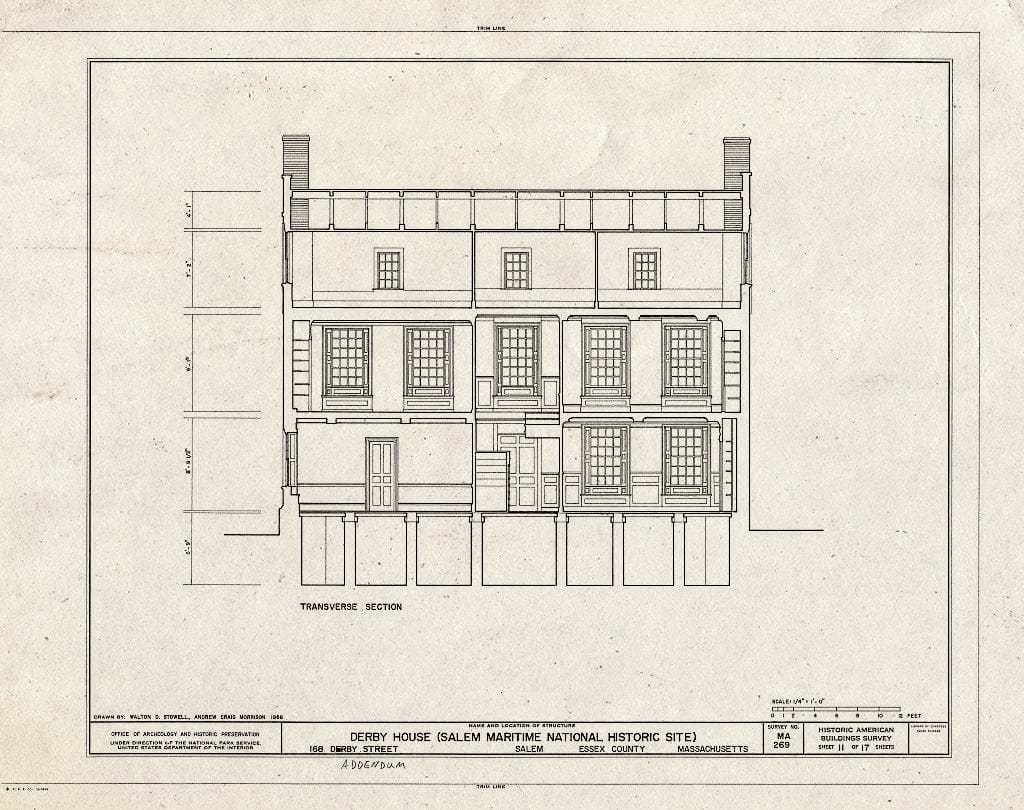 Blueprint HABS Mass,5-SAL,30- (Sheet 11 of 17) - Derby House, 168 Derby Street, Salem, Essex County, MA