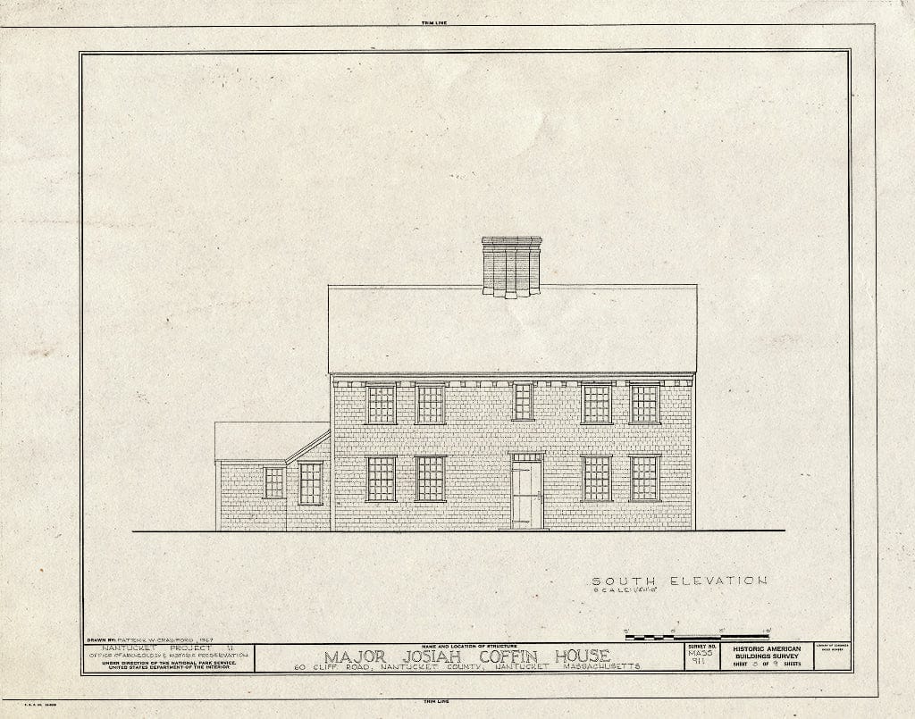 Blueprint HABS Mass,10-NANT,33- (Sheet 5 of 9) - Major Josiah Coffin House, 60 Cliff Road, Nantucket, Nantucket County, MA