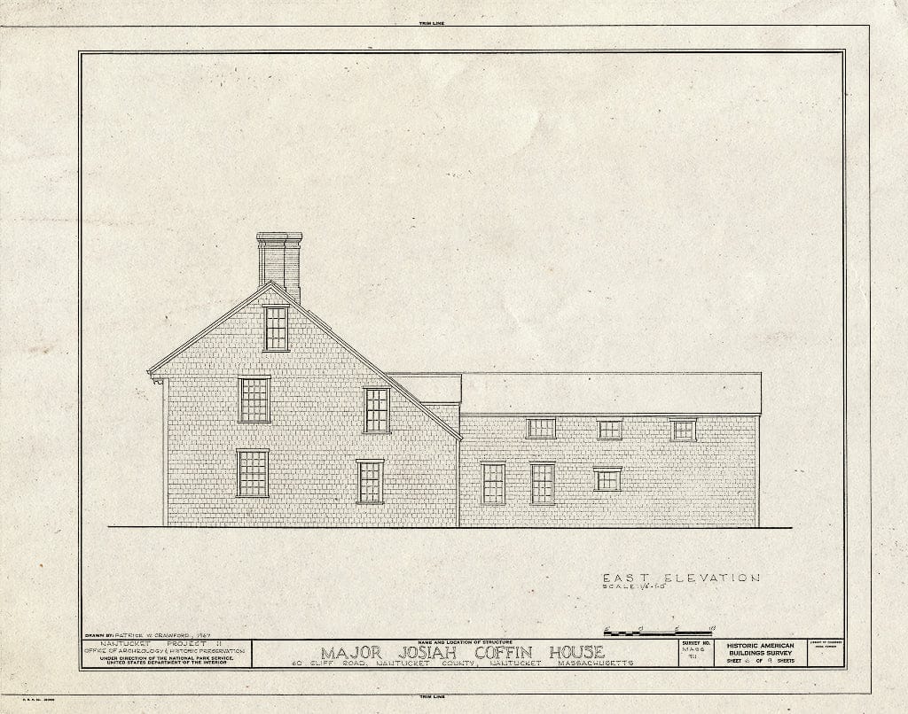 Blueprint HABS Mass,10-NANT,33- (Sheet 6 of 9) - Major Josiah Coffin House, 60 Cliff Road, Nantucket, Nantucket County, MA