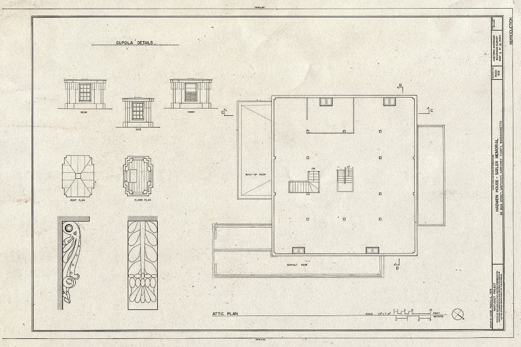 Blueprint HABS Mass,10-NANT,48- (Sheet 5 of 12) - William Hadwen House, 96 Main Street, Nantucket, Nantucket County, MA