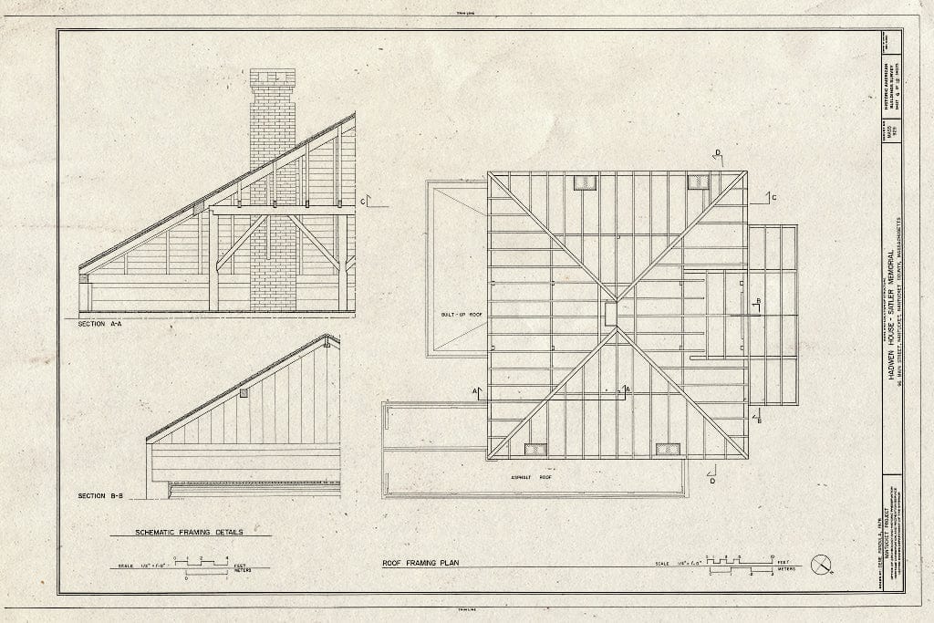Blueprint HABS Mass,10-NANT,48- (Sheet 6 of 12) - William Hadwen House, 96 Main Street, Nantucket, Nantucket County, MA