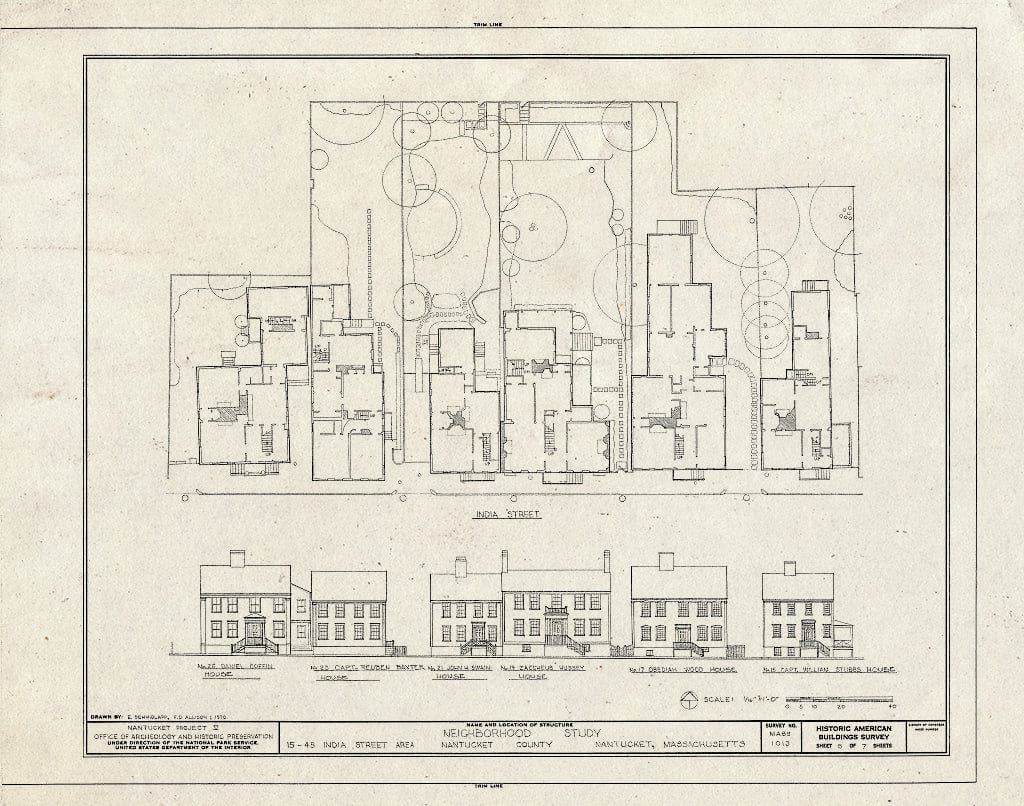 Blueprint HABS Mass,10-NANT,75- (Sheet 5 of 7) - India Street Neighborhood Study, 15-45 India Street, Nantucket, Nantucket County, MA