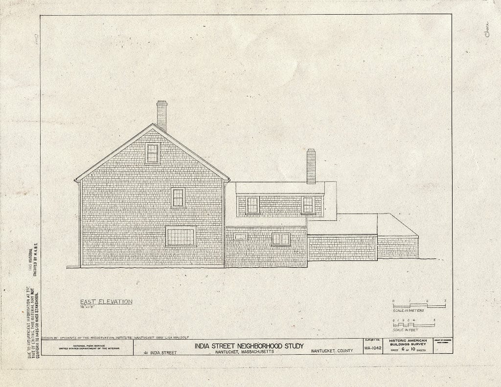 Blueprint HABS Mass,10-NANT,75C- (Sheet 6 of 10) - Andrew Bunker House, 41 India Street, Nantucket, Nantucket County, MA