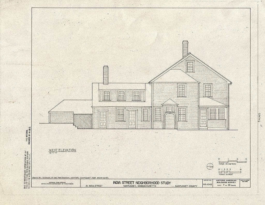Blueprint HABS Mass,10-NANT,75C- (Sheet 7 of 10) - Andrew Bunker House, 41 India Street, Nantucket, Nantucket County, MA