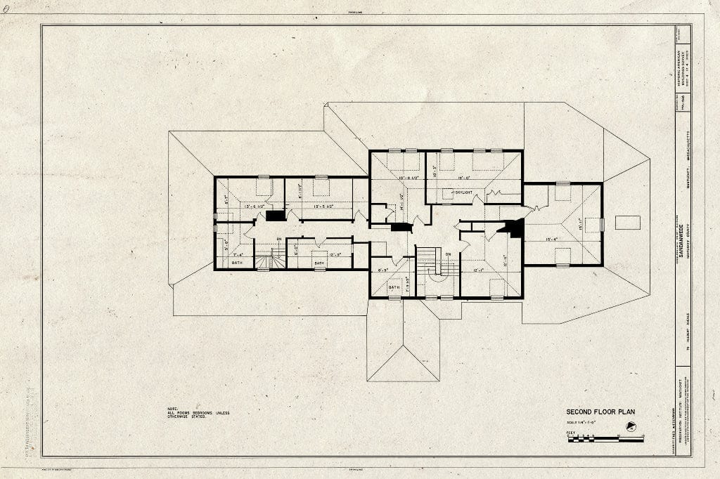 Blueprint HABS Mass,10-NANT,70- (Sheet 4 of 4) - Sandanwede, 79 Hulbert Avenue, Nantucket, Nantucket County, MA