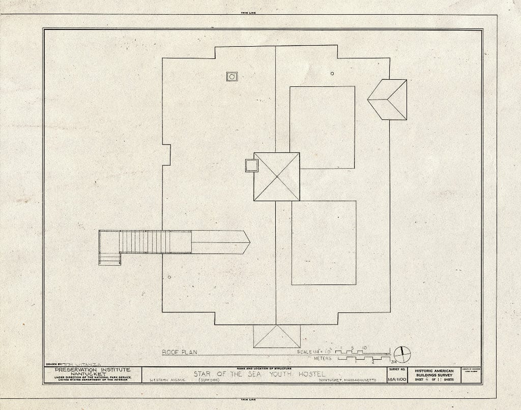 Blueprint HABS Mass,10-NANT,85- (Sheet 4 of 11) - Star of The Sea Youth Hostel, Western Avenue, Nantucket, Nantucket County, MA
