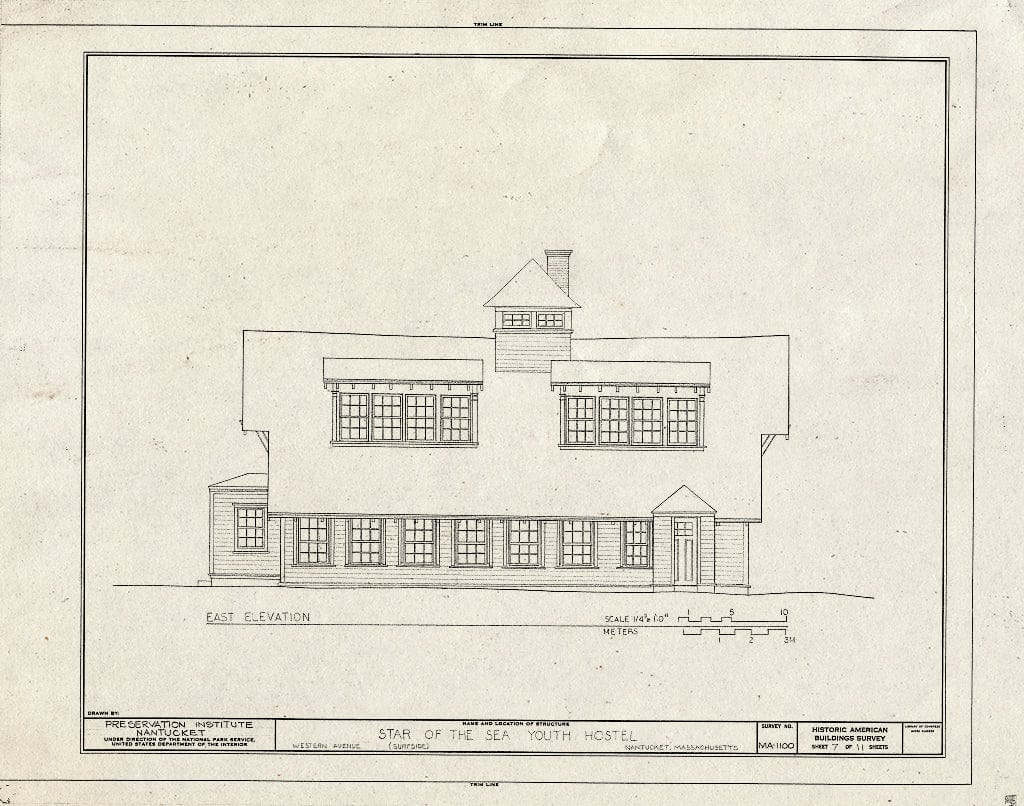 Blueprint HABS Mass,10-NANT,85- (Sheet 7 of 11) - Star of The Sea Youth Hostel, Western Avenue, Nantucket, Nantucket County, MA