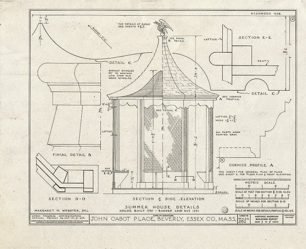 Blueprint HABS Mass,5-BEV,4- (Sheet 3 of 5) - John Cabot Place, 117 Cabot Street, Beverly, Essex County, MA