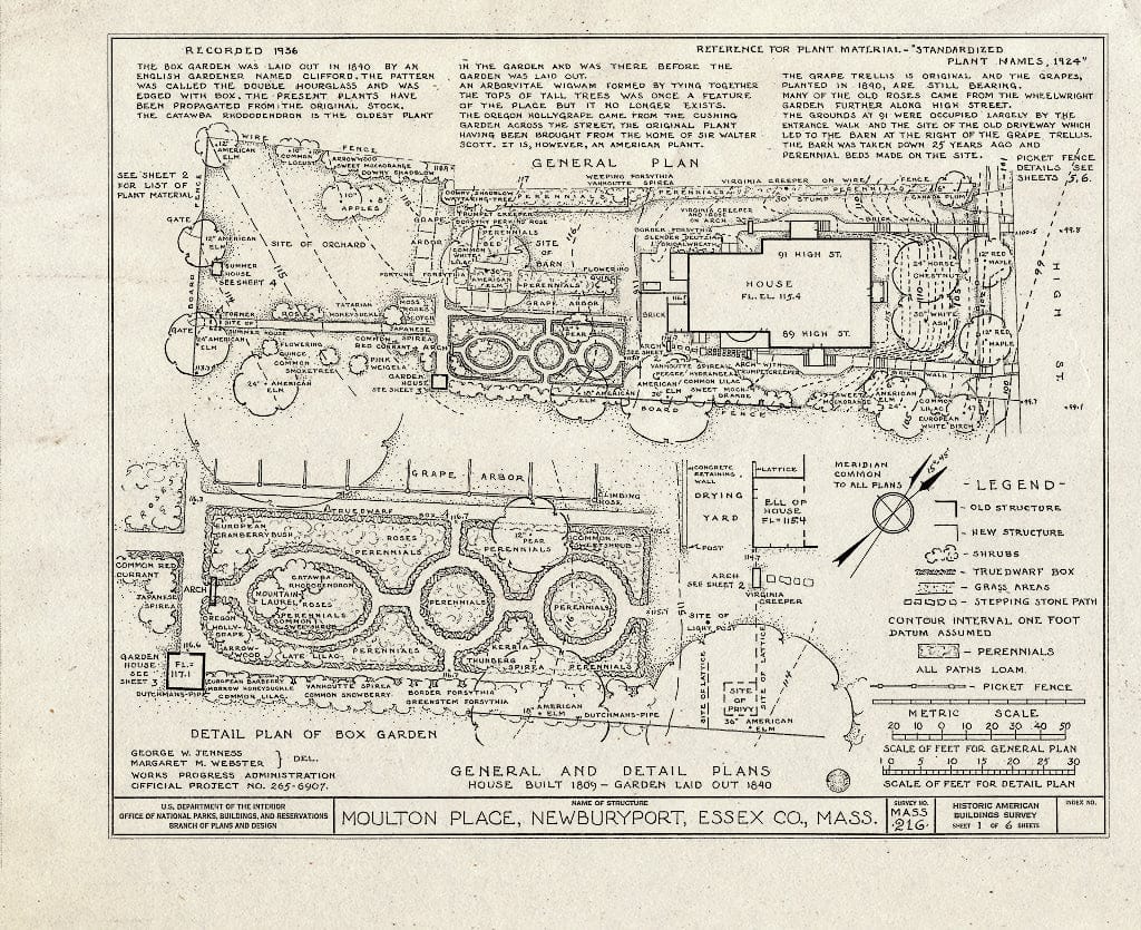 Blueprint HABS Mass,5-NEWBP,23- (Sheet 1 of 6) - Moulton Place, 89-91 High Street, Newburyport, Essex County, MA