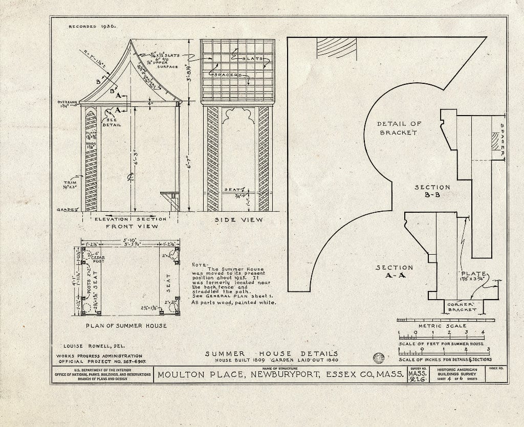 Blueprint HABS Mass,5-NEWBP,23- (Sheet 4 of 6) - Moulton Place, 89-91 High Street, Newburyport, Essex County, MA