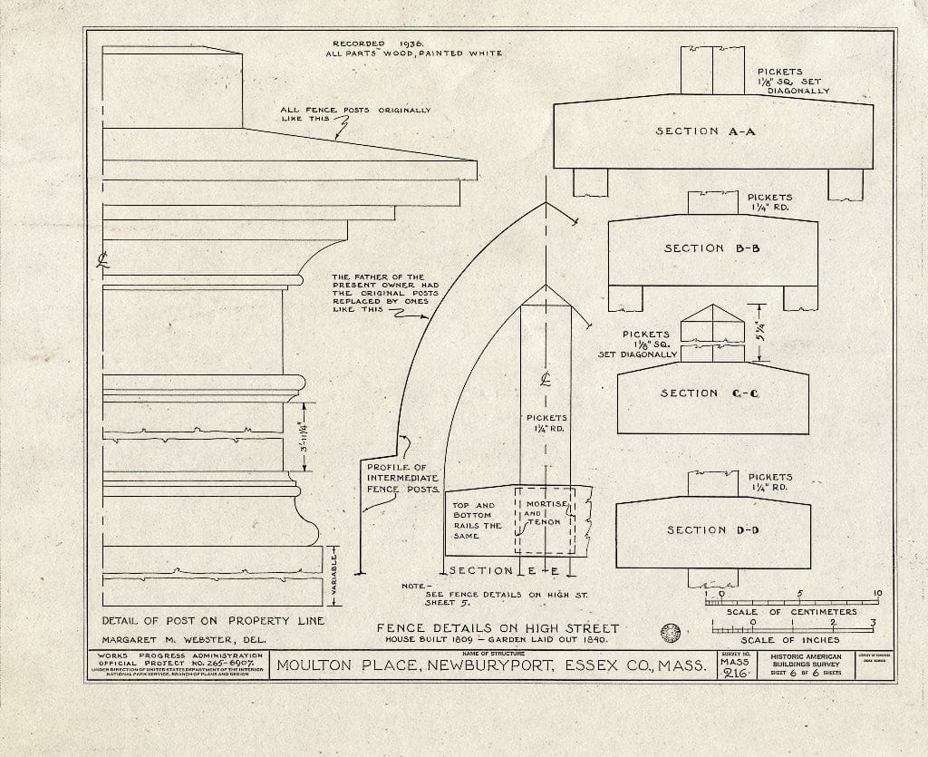 Blueprint HABS Mass,5-NEWBP,23- (Sheet 6 of 6) - Moulton Place, 89-91 High Street, Newburyport, Essex County, MA