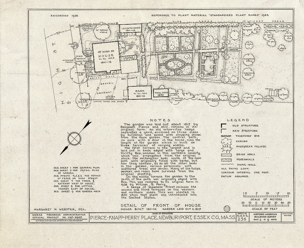 Blueprint HABS Mass,5-NEWBP,24- (Sheet 2 of 9) - Pierce-Knapp-Perry Place, 47 High Street, Newburyport, Essex County, MA