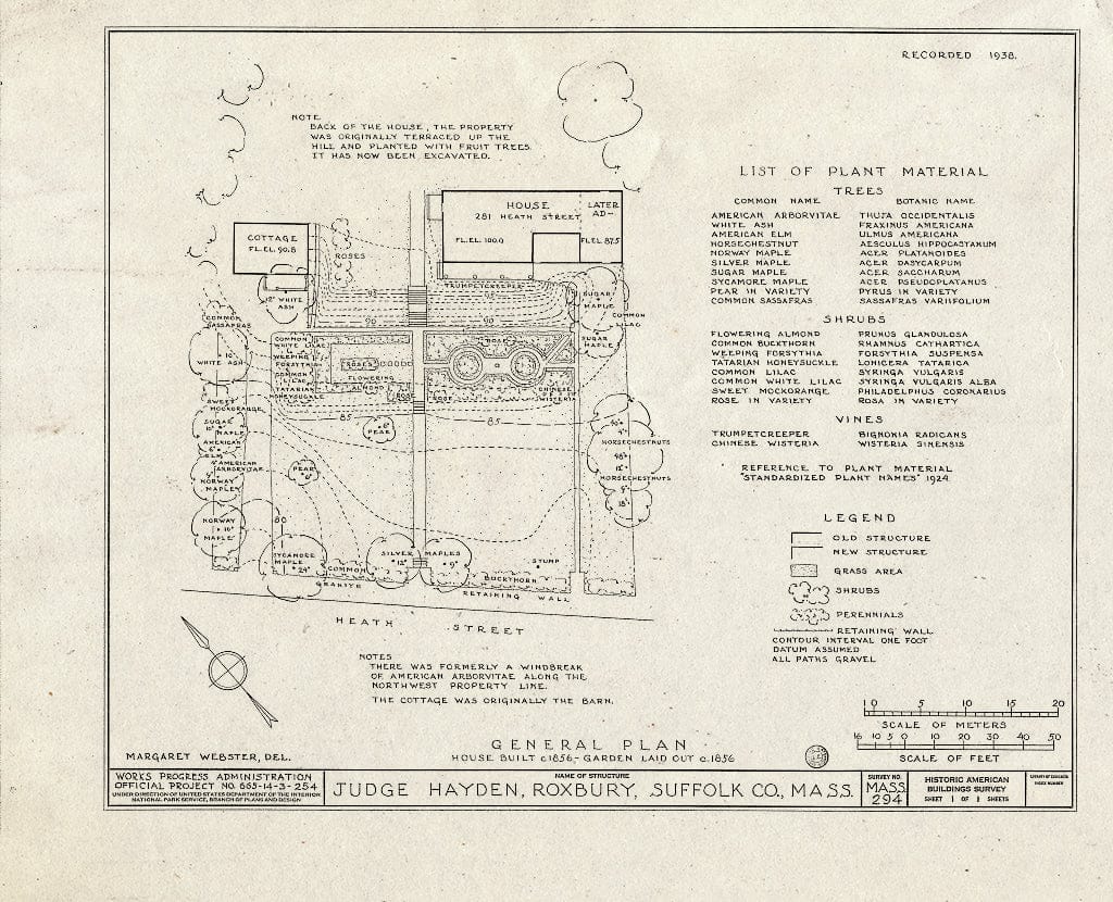Blueprint HABS Mass,13-ROX,4- (Sheet 1 of 1) - Judge Hayden Place, 281 Heath Street, Roxbury, Suffolk County, MA