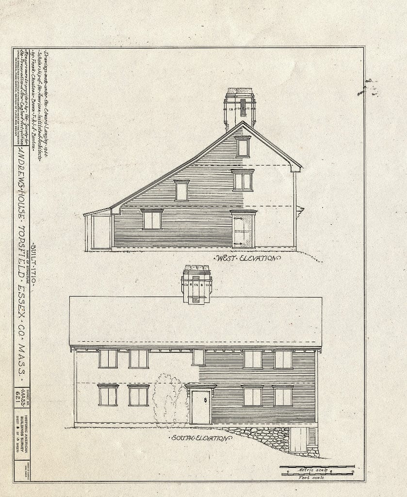 Blueprint HABS Mass,5-TOP,4- (Sheet 3 of 3) - Andrews House, Topsfield, Essex County, MA