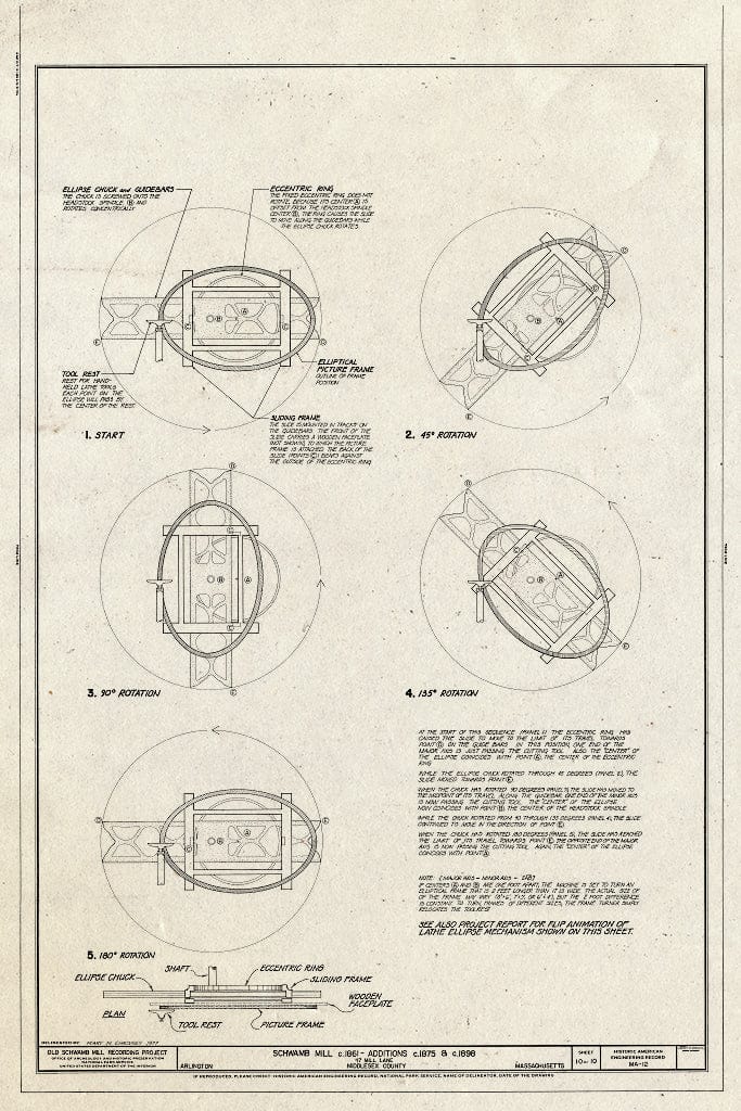 Blueprint HAER Mass,9-ARL,4- (Sheet 10 of 10) - Schwamb Mill, 17 Mill Lane, Arlington, Middlesex County, MA