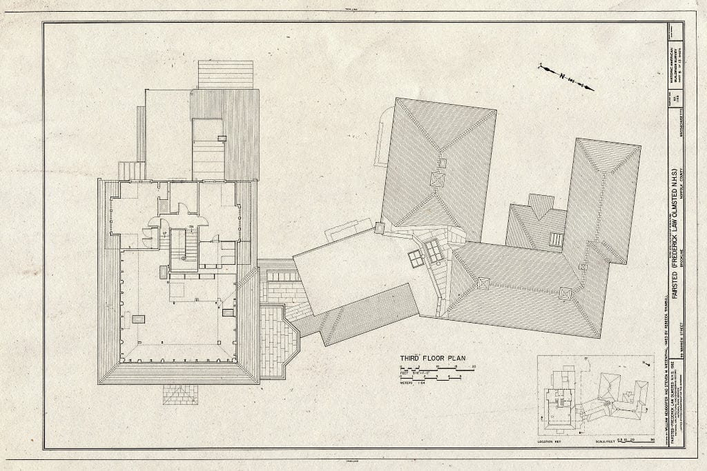 Blueprint HABS Mass,11-Brok,6- (Sheet 8 of 13) - Fairsted, 99 Warren Street, Brookline, Norfolk County, MA