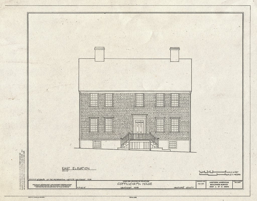 Blueprint HABS Mass,10-NANT,79- (Sheet 6 of 10) - Coffin-Chapin House, 9 Pine Street, Nantucket, Nantucket County, MA