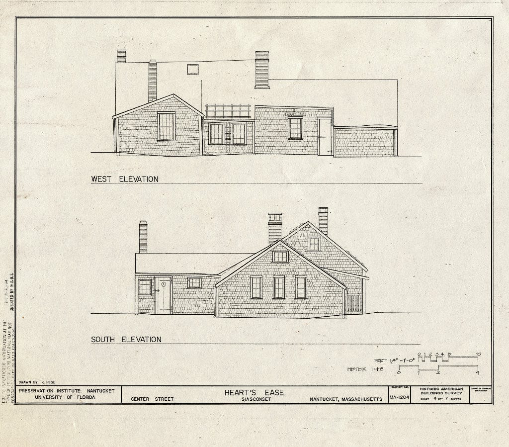 Blueprint HABS Mass,10-NANT,96- (Sheet 4 of 7) - Heart's Ease, Center Street, Siasconset, Nantucket, Nantucket County, MA