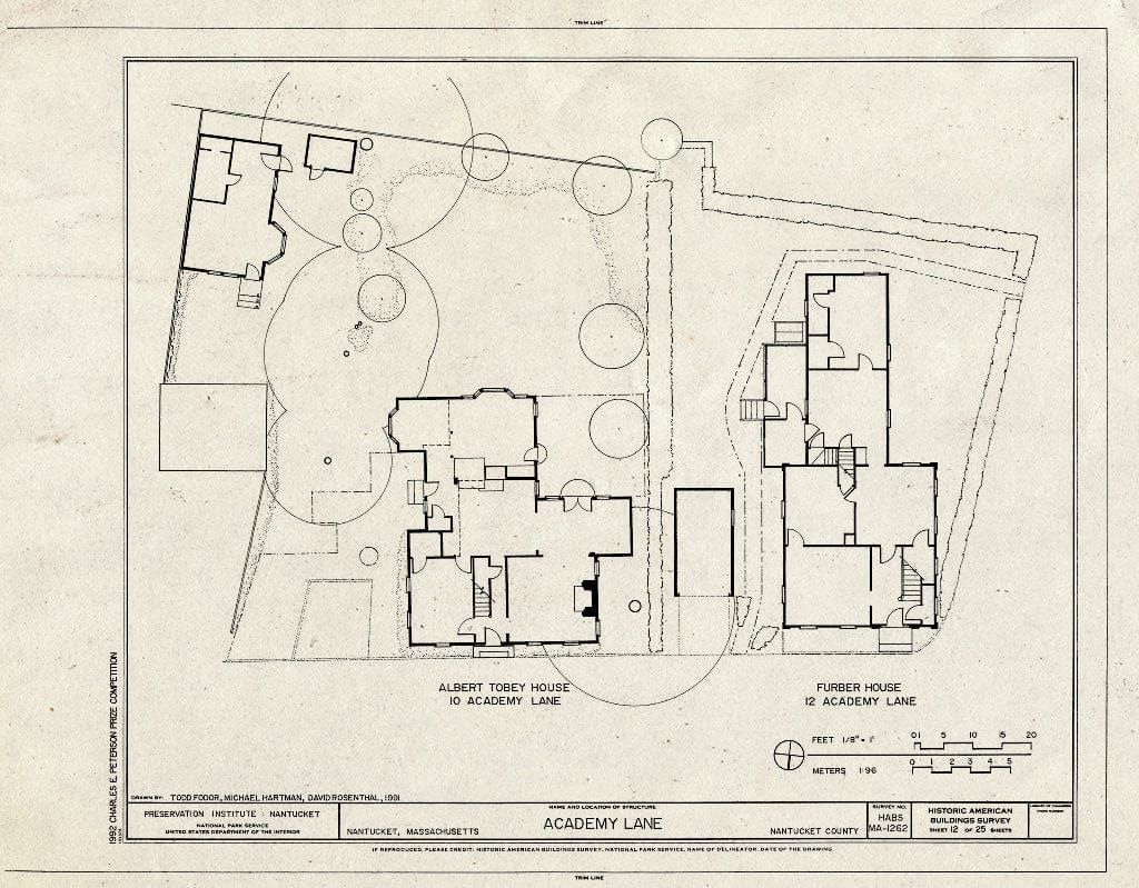 Blueprint HABS Mass,10-NANT,89- (Sheet 12 of 25) - Academy Lane (Houses), Nantucket, Nantucket County, MA