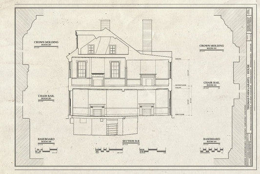 Blueprint Section - Thomas Farm, House, 4632 Araby Church Road, Frederick, Frederick County, MD