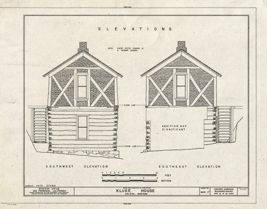 Blueprint HABS Mont,25-HEL,1- (Sheet 6 of 10) - Kluge House, 540 West Main Street, Helena, Lewis and Clark County, MT