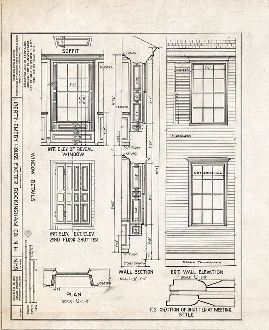 Blueprint HABS NH,8-EX,8- (Sheet 15 of 15) - Liberty Emery House, 41 Main Street, Exeter, Rockingham County, NH