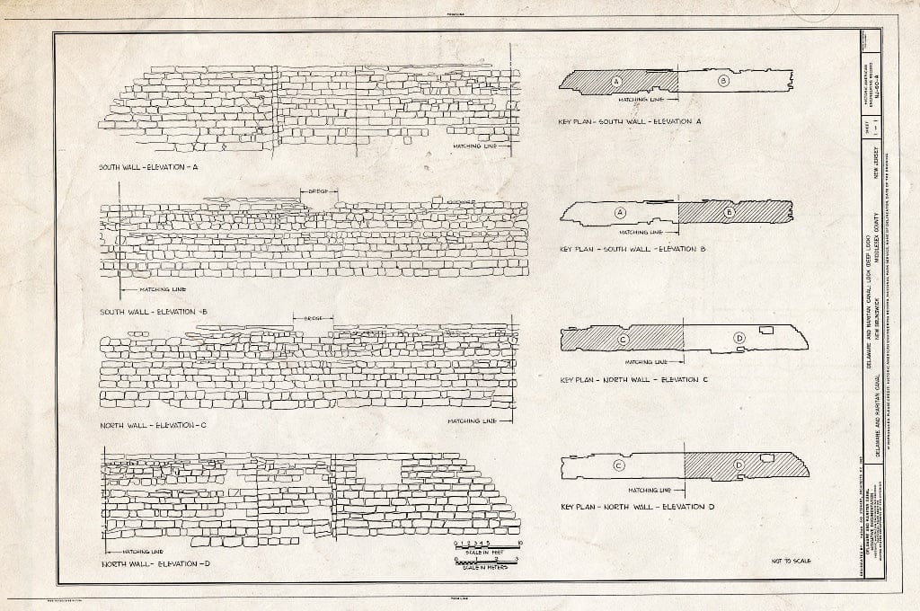 Blueprint HAER NJ,12-NEBRU,13- (sheet 1 of 1) - Delaware & Raritan Canal, Lock, On Delaware Canal, North of Hamilton, East of George Street, New Brunswick, Middlesex County, NJ