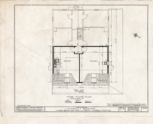 Blueprint HABS NJ,1-SOMPO,1- (Sheet 4 of 17) - Somers Mansion, Shore Road & Goll Street, Somers Point, Atlantic County, NJ