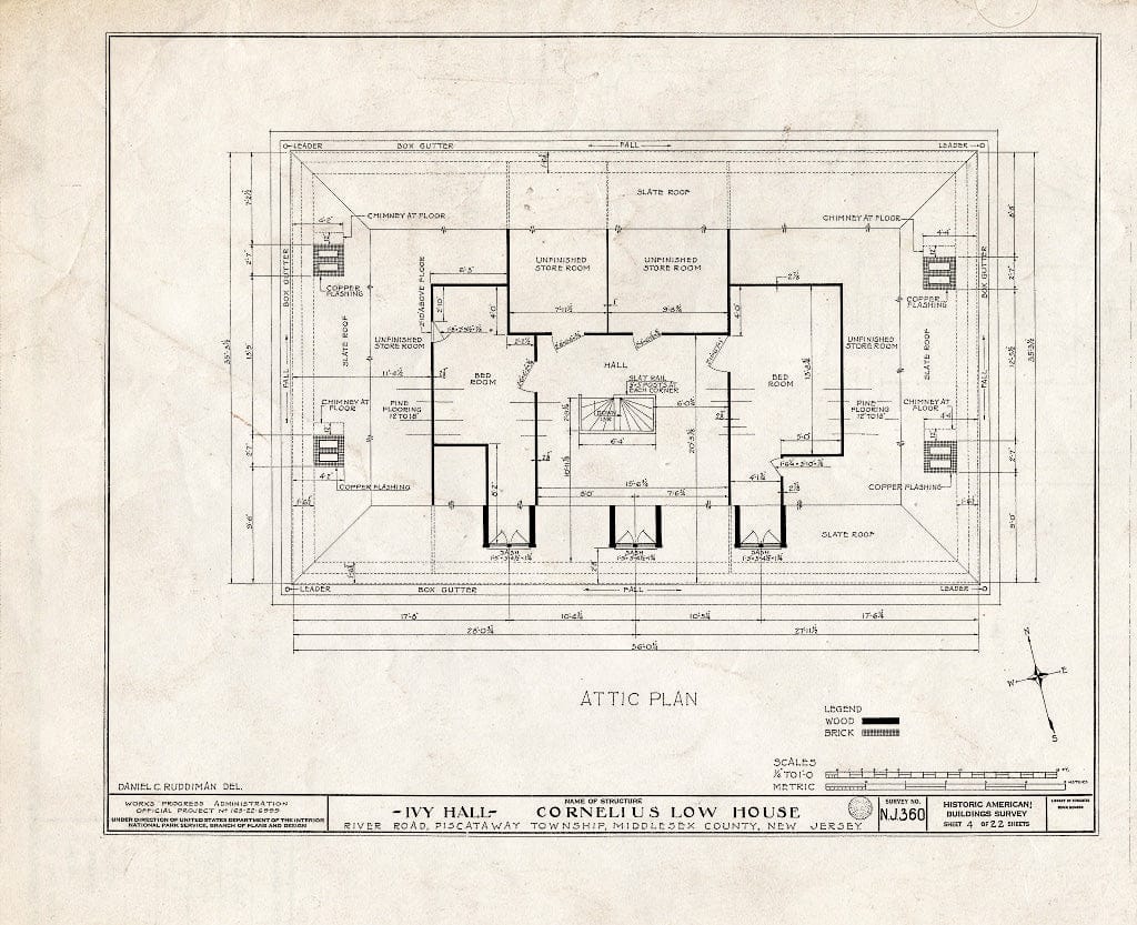 Blueprint HABS NJ,12-NEBRU.V,3- (Sheet 4 of 22) - Ivy Hall, 1225 River Road, Piscataway, Middlesex County, NJ