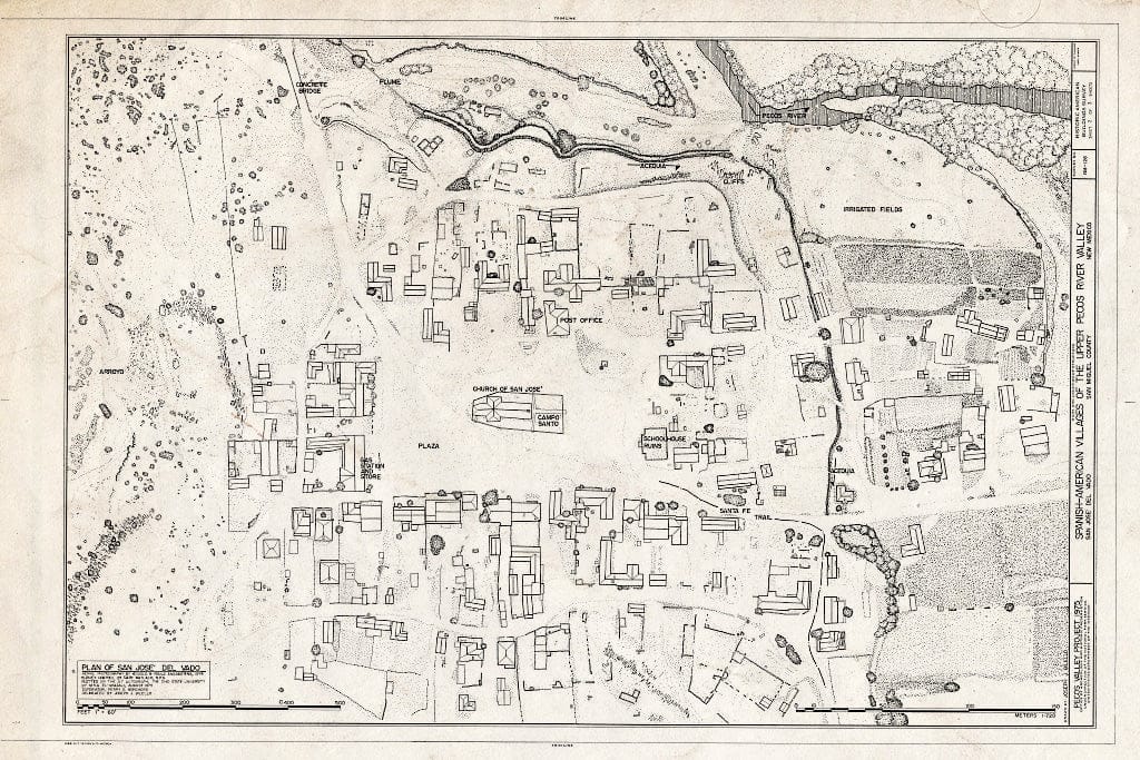 Blueprint Plan - Village of San Jose Dal Vado, Upper Pecos River Valley, San Jose, San Miguel County, NM