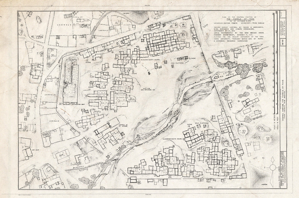 Blueprint Plan - Pueblo of Taos Central Portion, Taos Pueblo, Taos County, NM