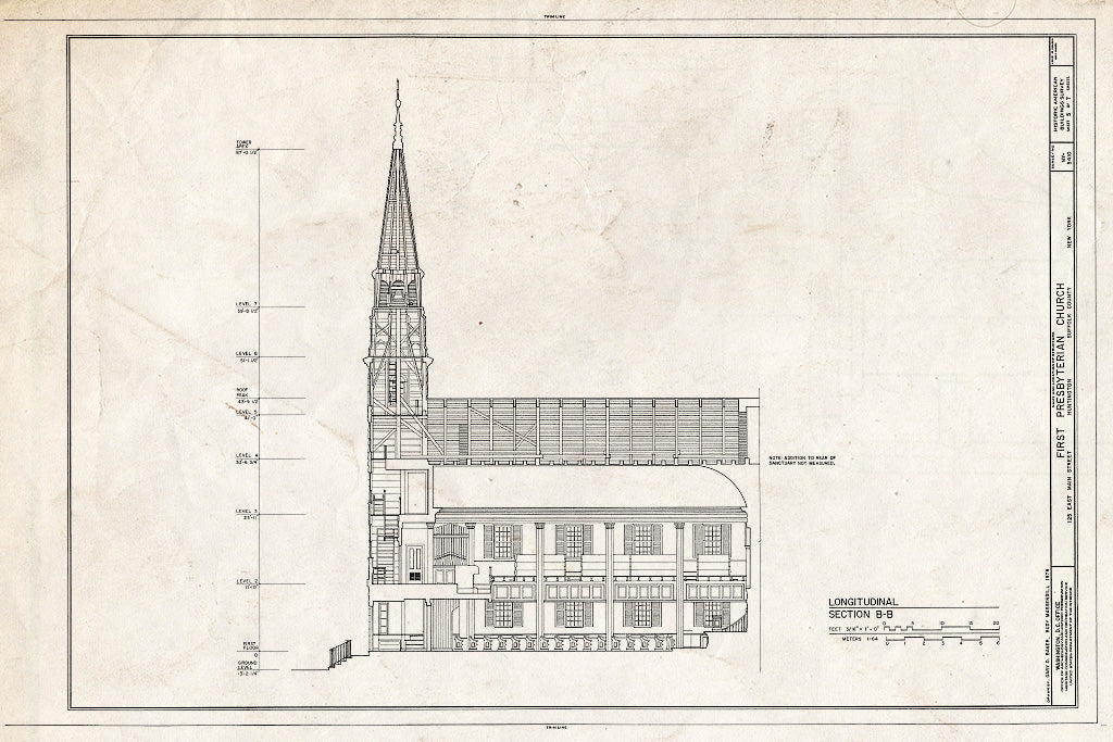 Blueprint HABS NY,52-HUNTO,1- (Sheet 5 of 7) - First Presbyterian Church, 125 East Main Street, Huntington, Suffolk County, NY