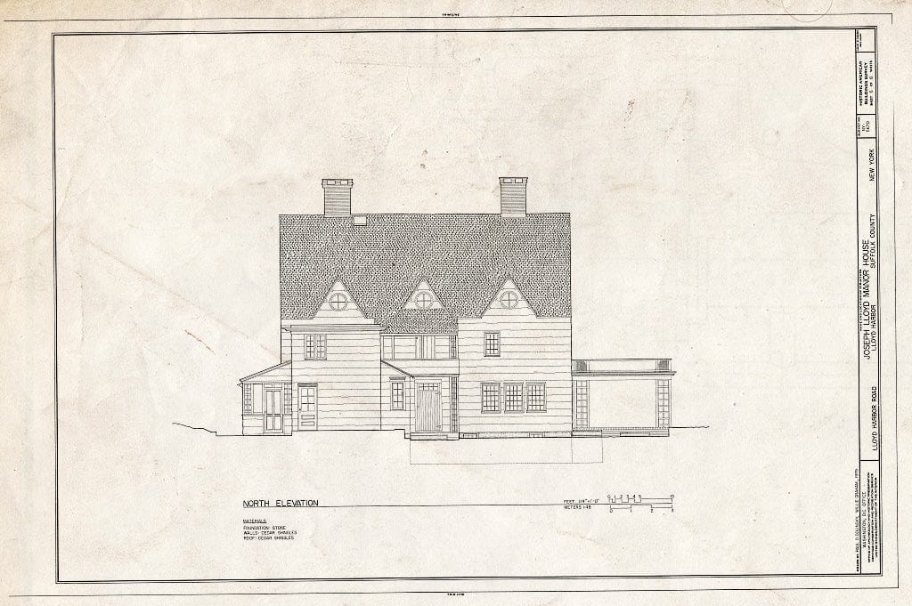 Blueprint HABS NY,52-LOHA,1- (Sheet 6 of 8) - Joseph Lloyd Manor House, Lloyd Harbor Road & Lloyd Lane, Lloyd Harbor, Suffolk County, NY
