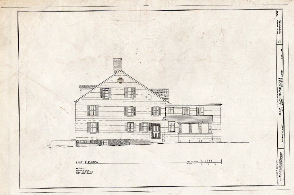 Blueprint HABS NY,52-LOHA,1- (Sheet 7 of 8) - Joseph Lloyd Manor House, Lloyd Harbor Road & Lloyd Lane, Lloyd Harbor, Suffolk County, NY