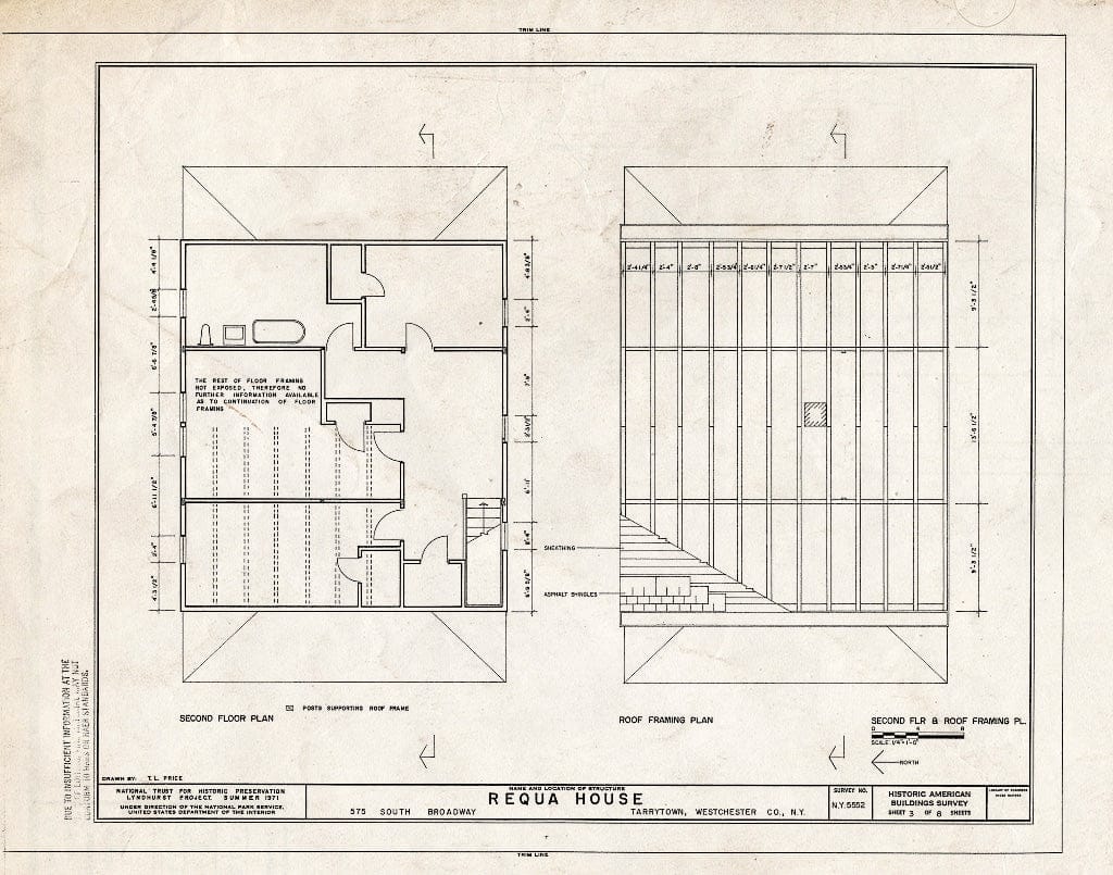 Blueprint HABS NY,60-TARY,3- (Sheet 3 of 8) - Requa House, 575 South Broadway, Tarrytown, Westchester County, NY