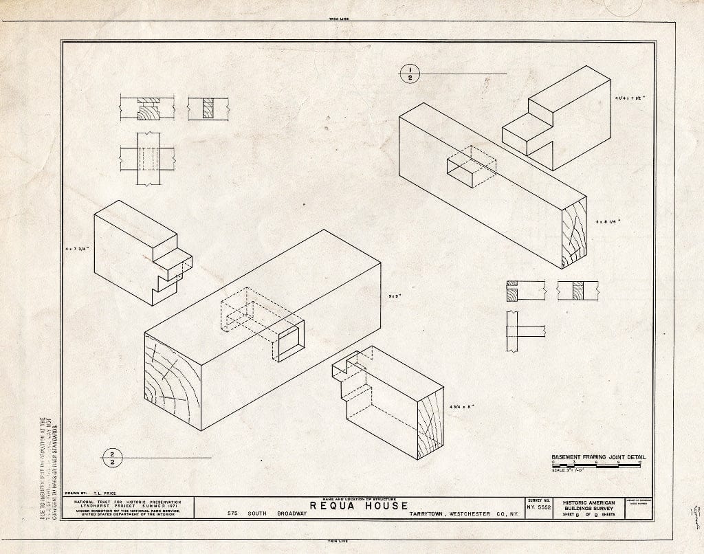Blueprint HABS NY,60-TARY,3- (Sheet 8 of 8) - Requa House, 575 South Broadway, Tarrytown, Westchester County, NY