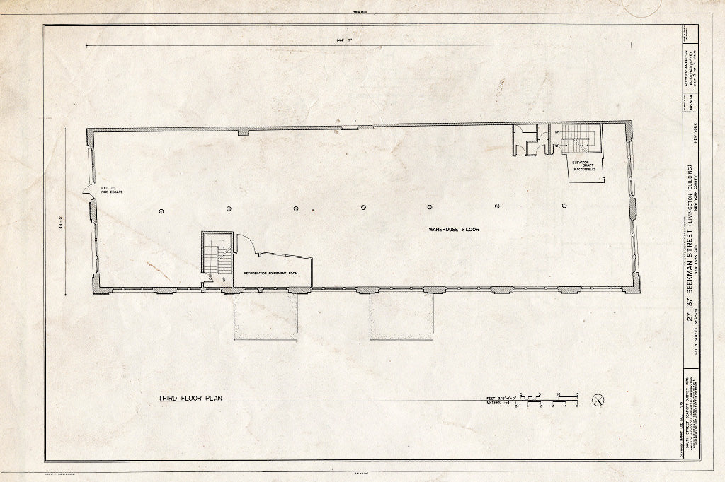 Blueprint HABS NY,31-NEYO,136- (Sheet 2 of 3) - South Street Seaport Museum, 127-137 Beekman Street, New York County, NY