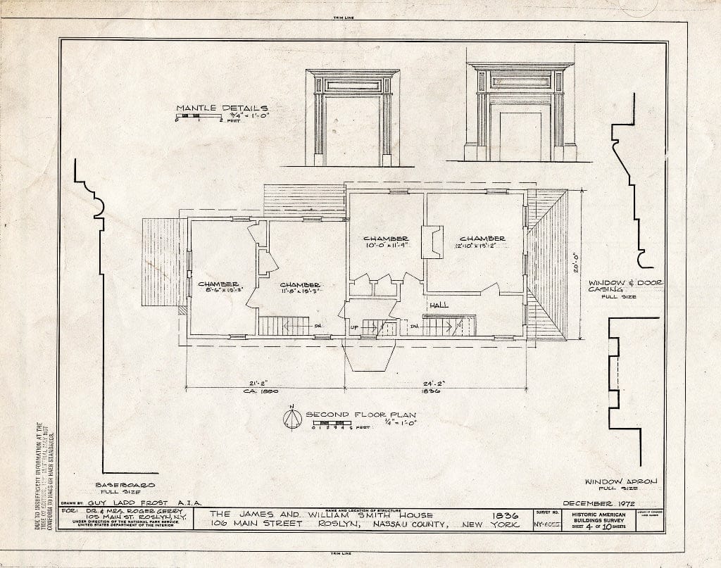 Blueprint HABS NY,30-ROS,6- (Sheet 4 of 10) - James & William Smith House, 106 Main Street, Roslyn, Nassau County, NY