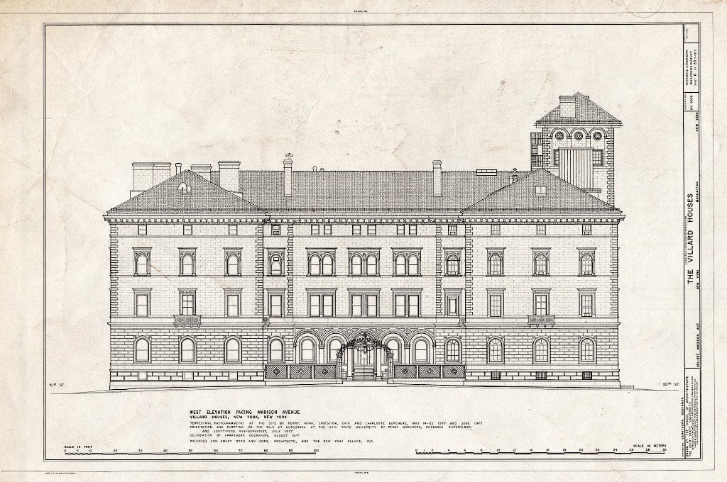 Blueprint HABS NY,31-NEYO,120- (Sheet 11 of 35) - Villard Houses, 451-457 Madison Avenue & 24 East Fifty-First Street, New York County, NY