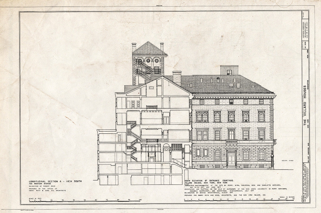 Blueprint HABS NY,31-NEYO,120- (Sheet 15 of 35) - Villard Houses, 451-457 Madison Avenue & 24 East Fifty-First Street, New York County, NY