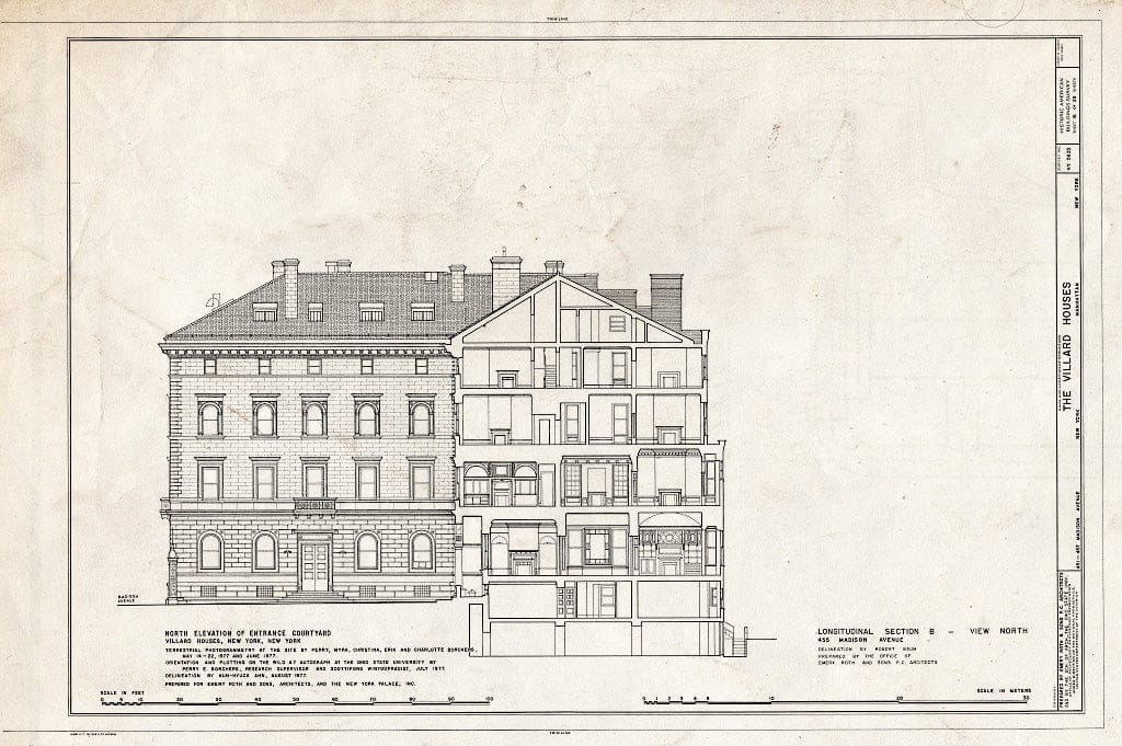 Blueprint HABS NY,31-NEYO,120- (Sheet 16 of 35) - Villard Houses, 451-457 Madison Avenue & 24 East Fifty-First Street, New York County, NY
