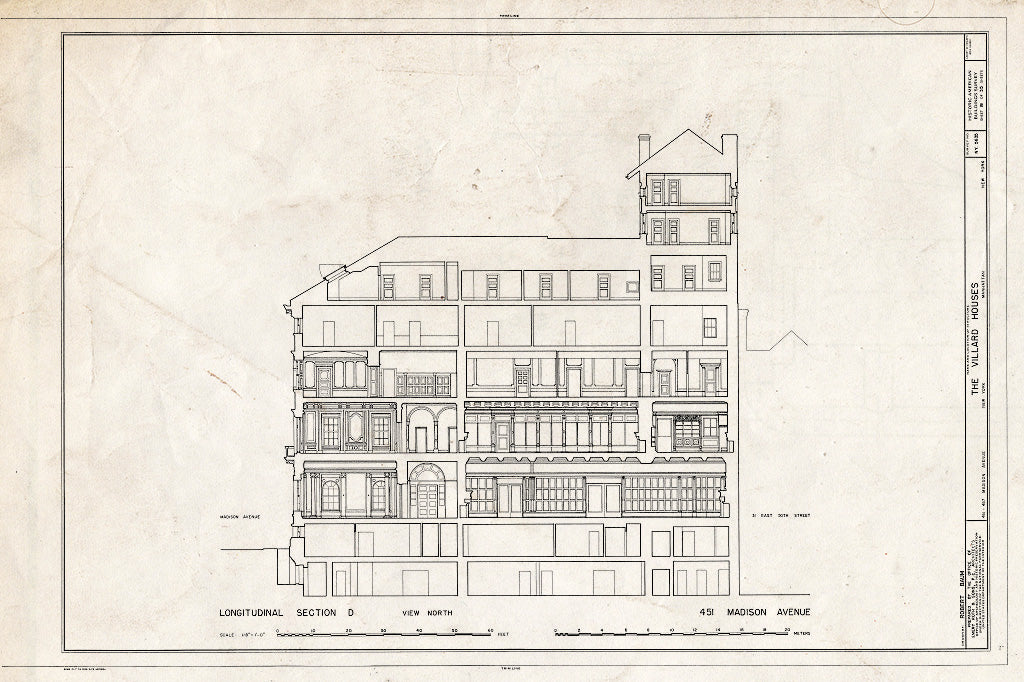 Blueprint HABS NY,31-NEYO,120- (Sheet 18 of 35) - Villard Houses, 451-457 Madison Avenue & 24 East Fifty-First Street, New York County, NY